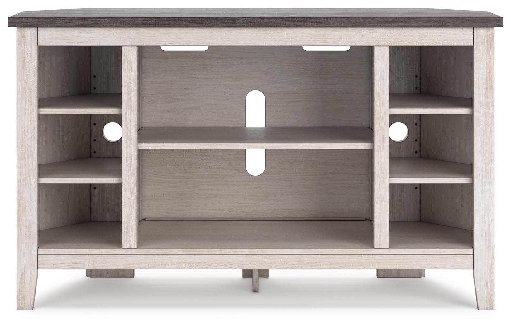 Dorrinson Two-Tone Corner Tv Stand