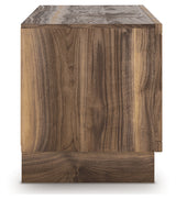 Zadilyn Brown 72" TV Stand with Electric Fireplace