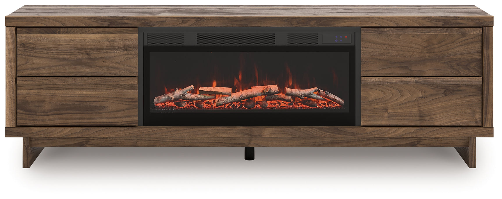 Zadilyn Brown 72" TV Stand with Electric Fireplace