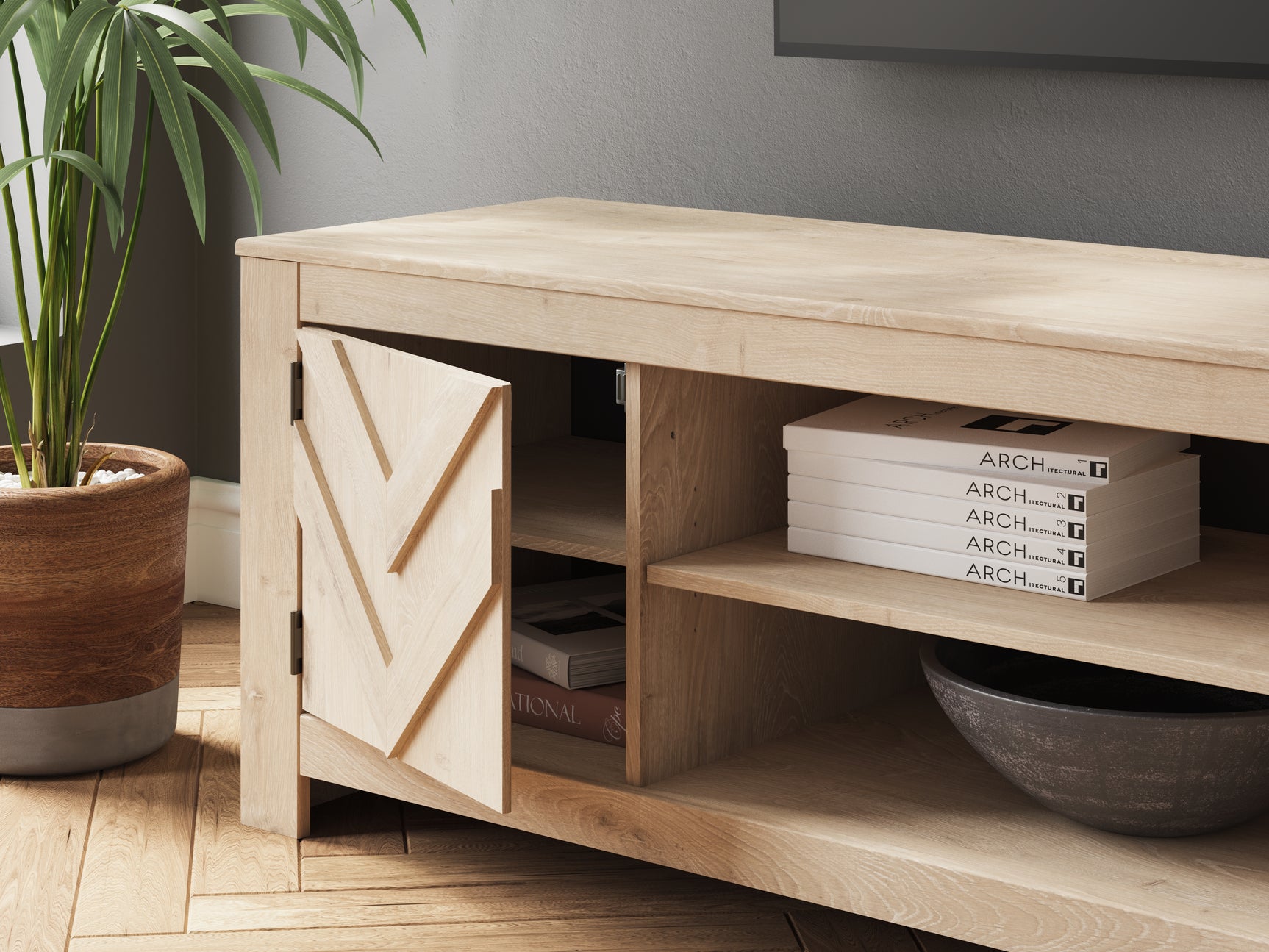 Cayboni Tan 71" TV Stand