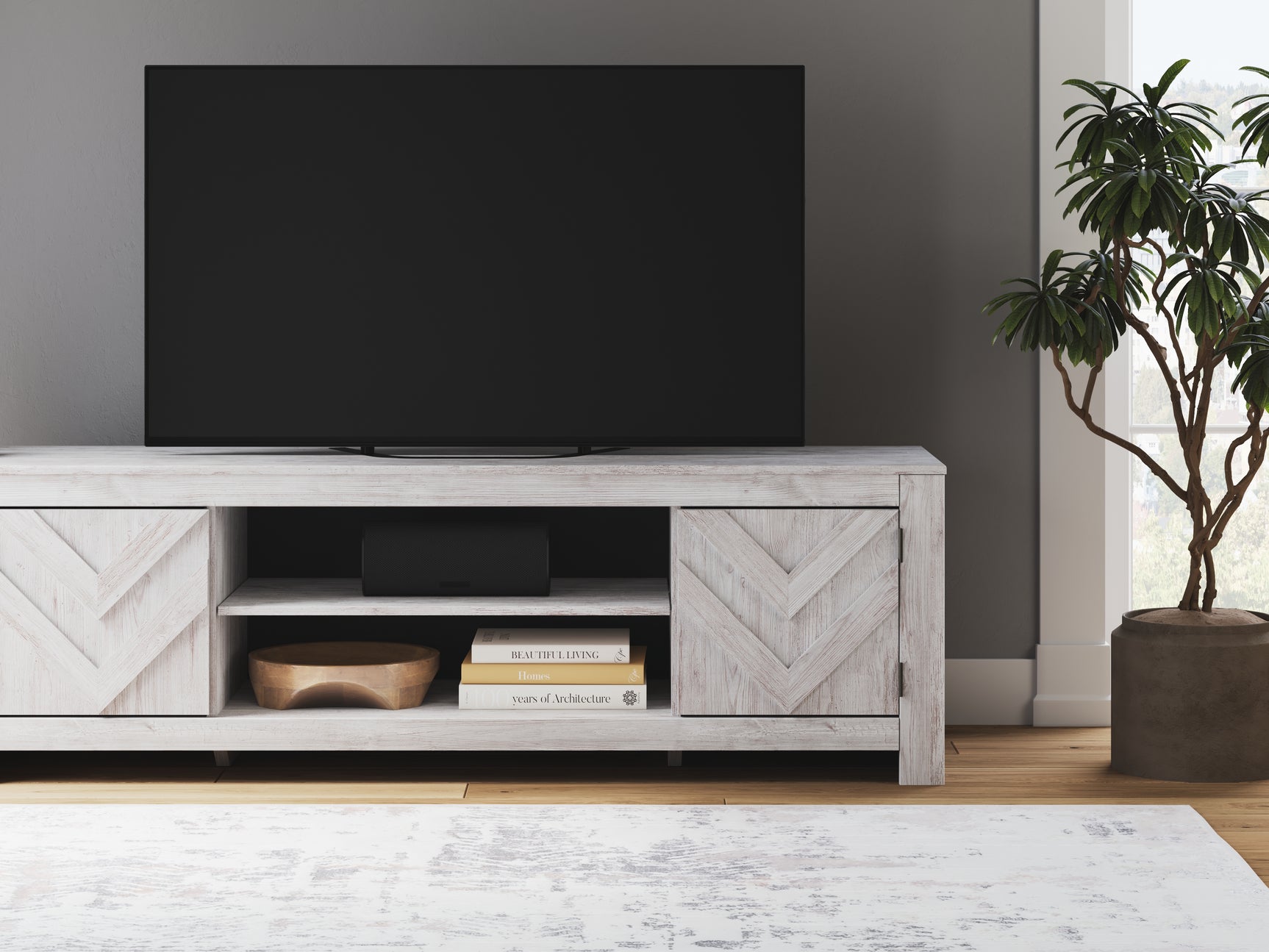 Cayboni Whitewash 71" TV Stand