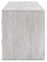Cayboni Whitewash 71" TV Stand with Electric Fireplace