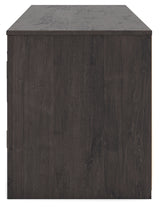 Cayboni Black 71" TV Stand with Electric Fireplace