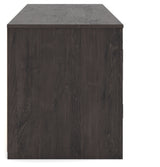 Cayboni Black 71" TV Stand with Electric Fireplace