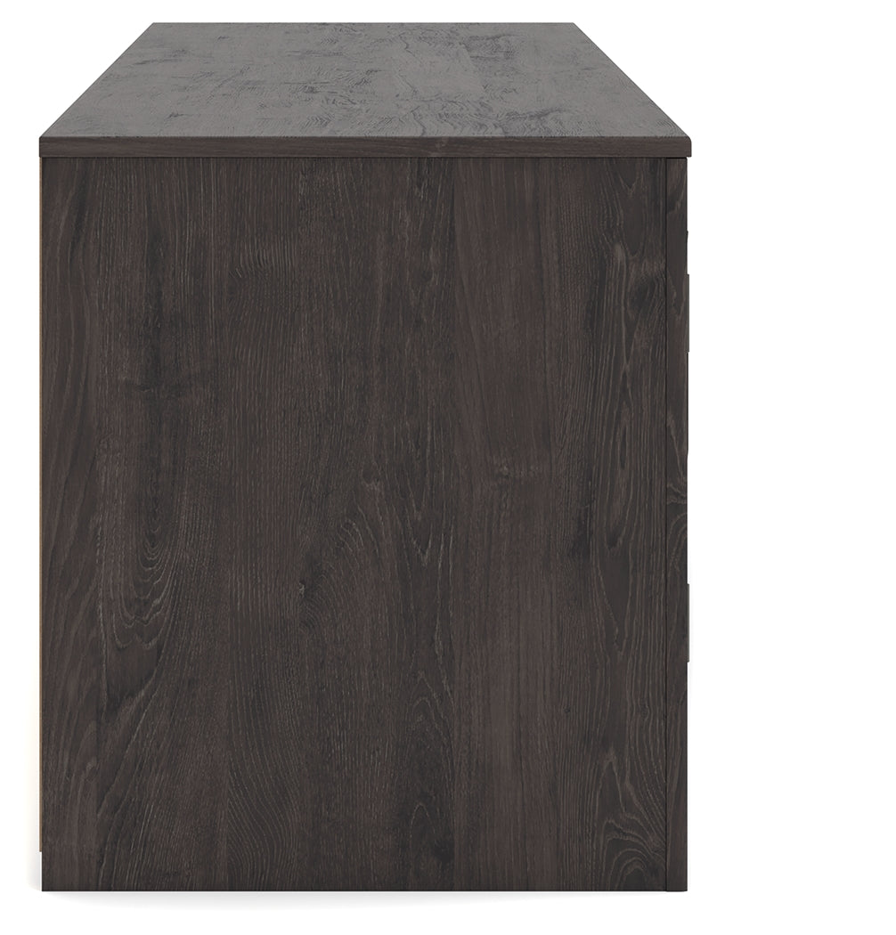 Cayboni Black 71" TV Stand with Electric Fireplace