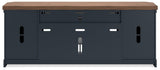 Landocken Brown/blue 83" Tv Stand - Ella Furniture
