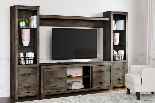 Trinell Brown 4-Piece Entertainment Center - Ella Furniture