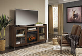 Starmore Brown 70" Tv Stand With Electric Fireplace W633W5 - Ella Furniture