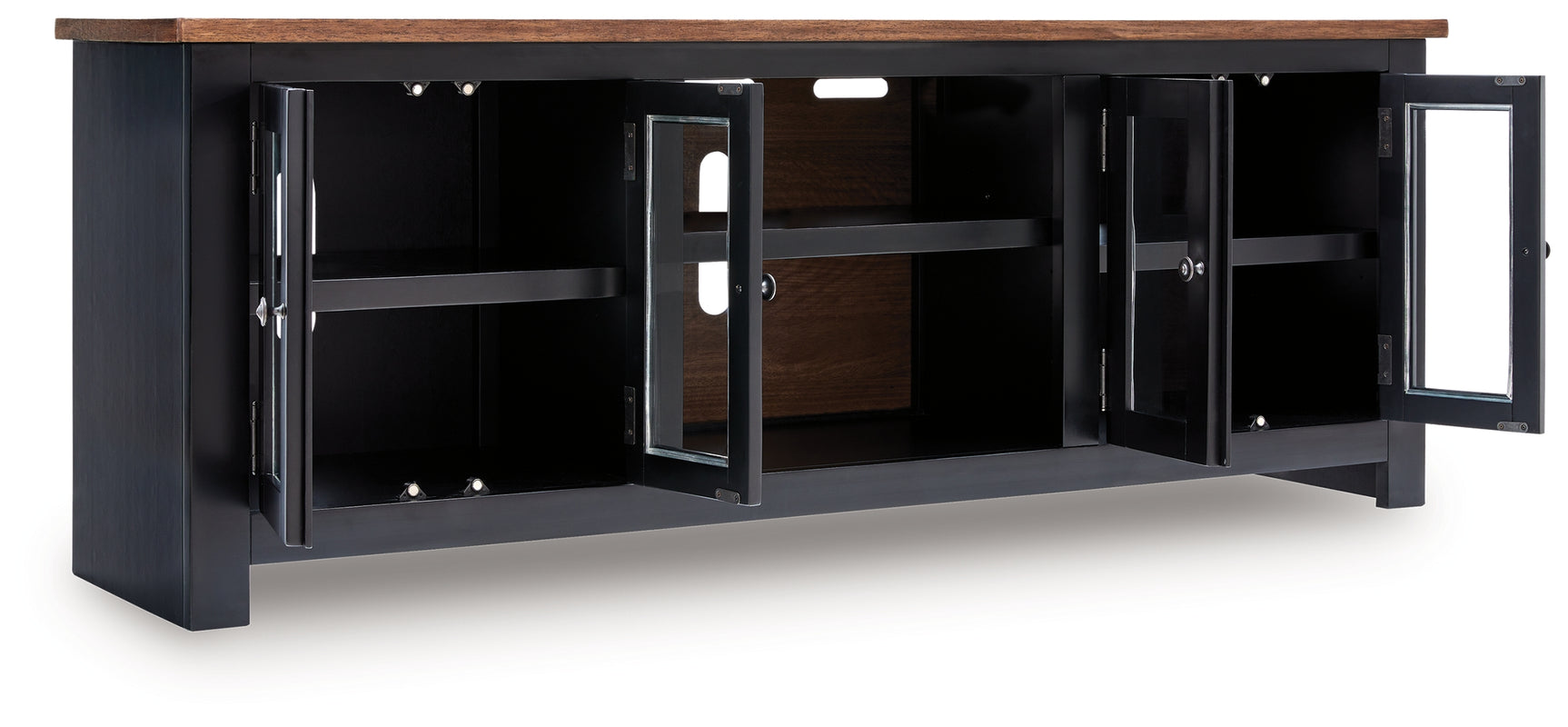 Wildenauer Brown/Black 76" TV Stand