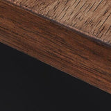 Wildenauer Brown/Black 76" TV Stand with Electric Fireplace finish detail
