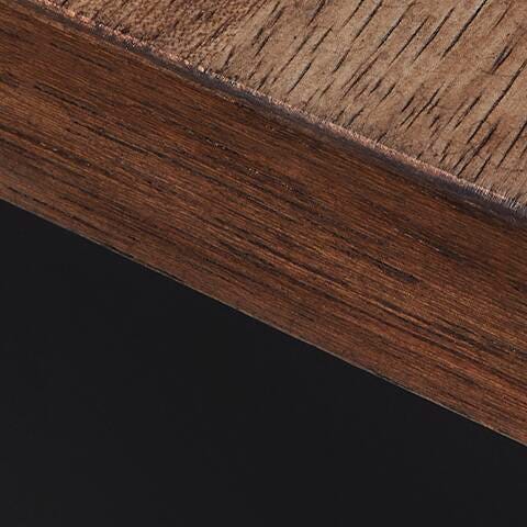 Wildenauer Brown/Black 76" TV Stand with Electric Fireplace finish detail