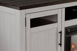 Darborn 88" Gray Brown TV Stand with Electric Fireplace