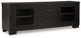 Galliden 80" Black TV Stand with Storage