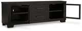 Galliden 80" Black TV Stand with Storage