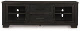 Galliden 80" Black TV Stand with Storage