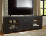 Galliden 80" Black TV Stand with Storage
