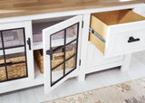 Ashbryn White Natural 74" Tv Stand
