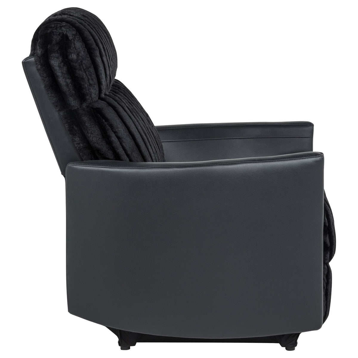 Madden Corduroy Upholstered Track Arm Manual Recliner Black — product image 9