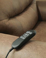 Revived and Restored Earth Faux Leather Power Lift Recliner — detail view