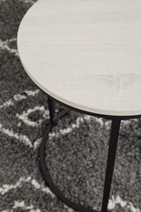 Briarsboro White Black Accent Table Set