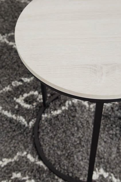 Briarsboro White Black Accent Table Set