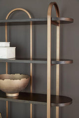 Brentmour Brown Gold Bookcase