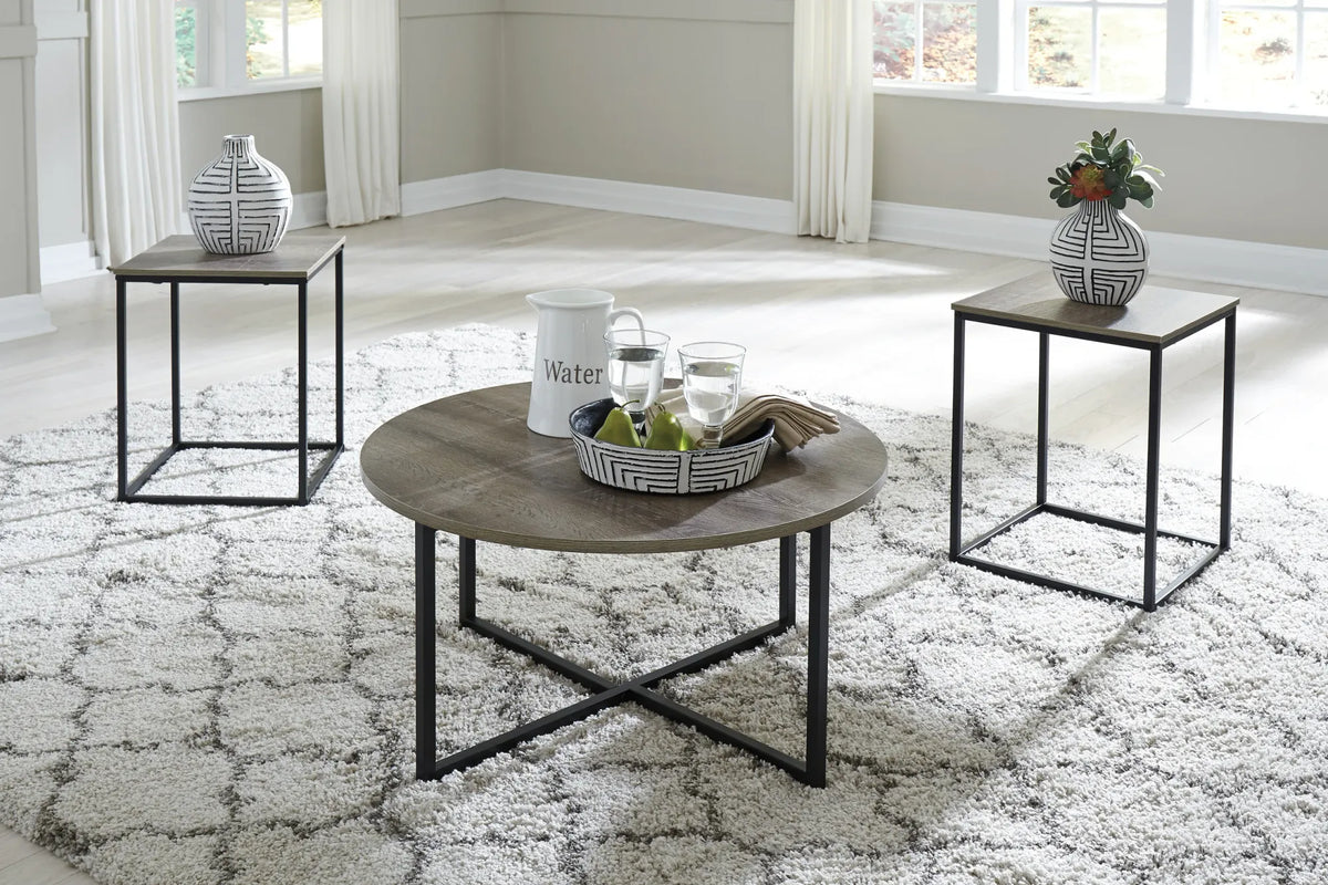 Two-Tone Coffee Table with Two End Tables — product view