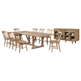 Middleton Natural Brown Extension Leaf Dining Room Set - Table and 6 Side Chairs — product image 2