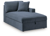 Modmax Ink 5-Piece Double Storage Chaise Sectional with Audio Consoles — angled view