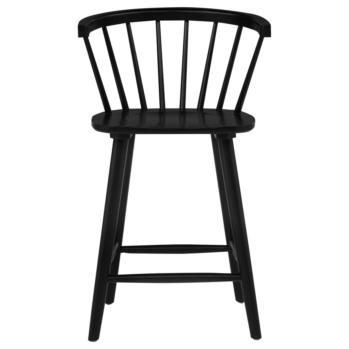 Jeffries 2-Piece Curved Spindle-Back Counter Chair Set Black — product image 3