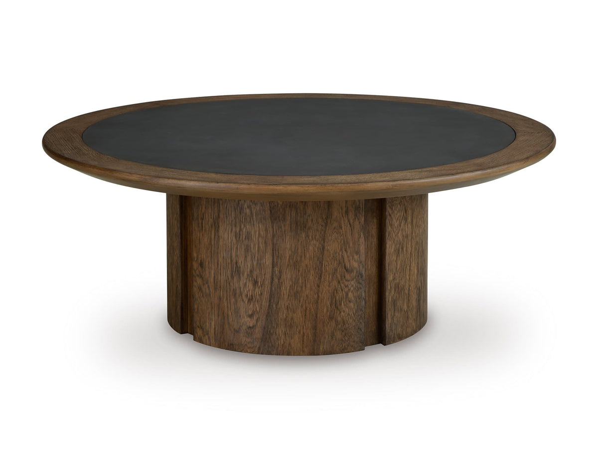 Warm Brown Faux Cement 3-Piece Coffee Table Set — product image 2