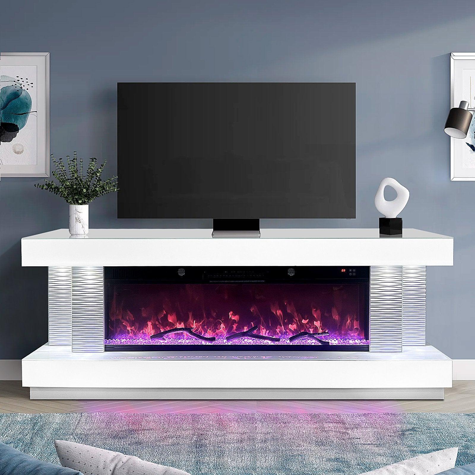 A91 Tv Stand W/fireplace - Ella Furniture