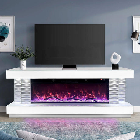 A91 Tv Stand W/fireplace - Ella Furniture