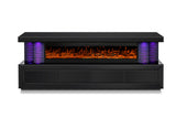 A98 Black TV Stand Fireplace