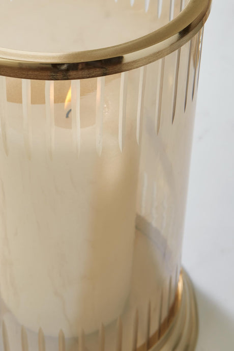 Aavinson Amber/Gold Finish Candle Holder detail view