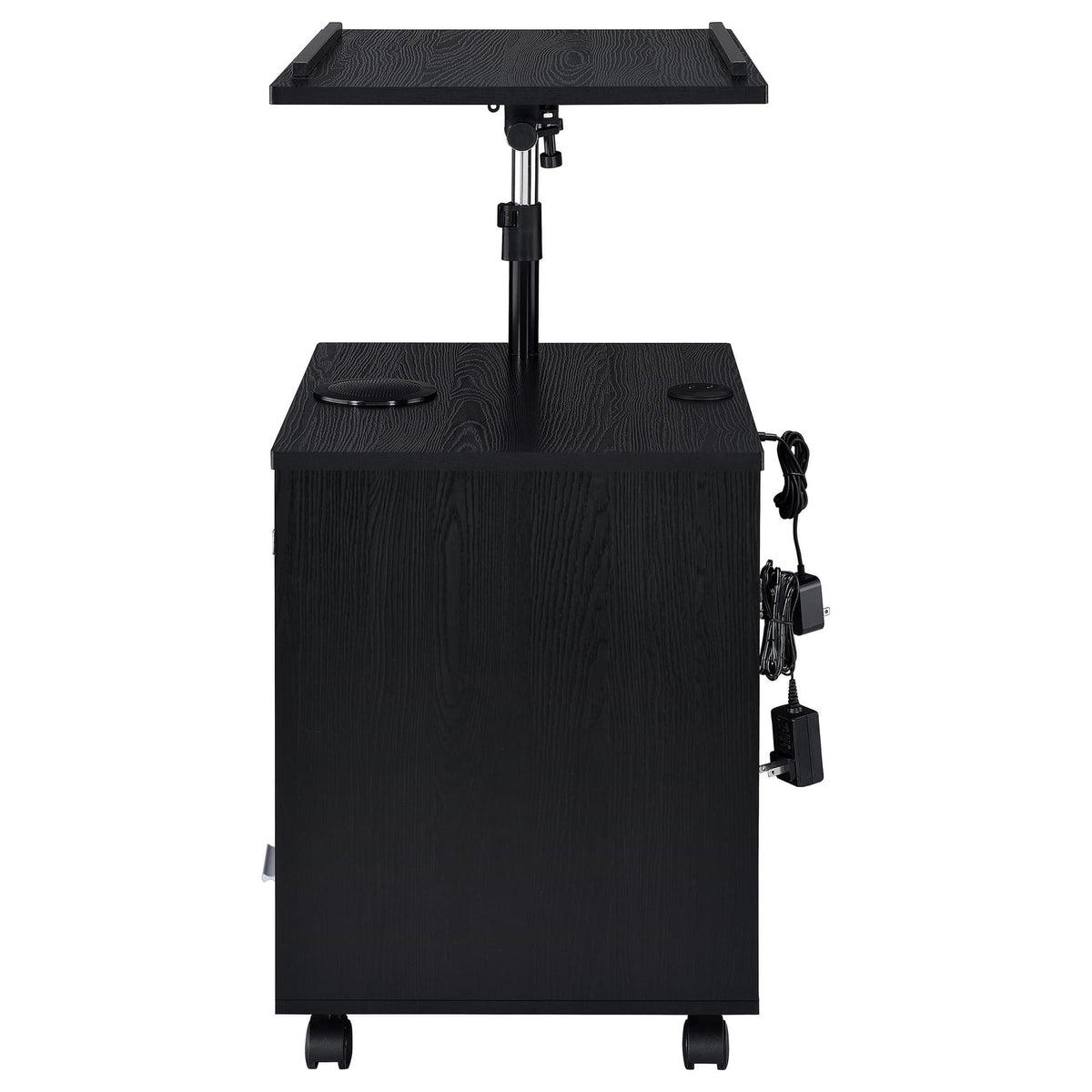 Lerma 1-Drawer Adjustable Tray Top Nightstand with Speaker Black Ash — product image 10