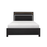 Melamine/Acrylic Modern Contemporary Solid Wood And Veneers Bookcase LED Twin Bed - Ella Furniture