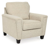Abinger Natural Chair And Ottoman - Ella Furniture