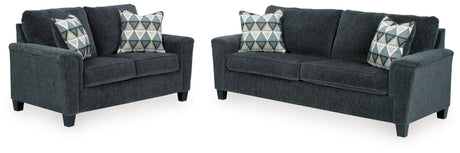 Abinger Smoke Sofa And Loveseat - Ella Furniture