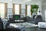 Abinger Smoke Sofa, Loveseat, Chair And Ottoman - Ella Furniture