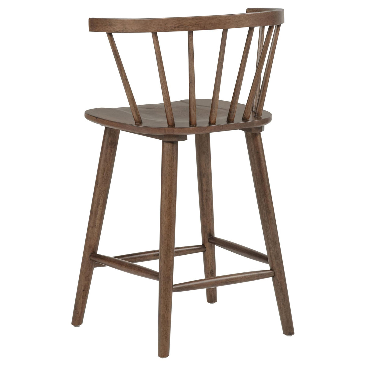 Jeffries 2-Piece Curved Spindle-Back Counter Chair Set Walnut — product image 6