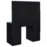 Acena 7-drawer Vanity Set with Lighting Black High Gloss 931144 - Ella Furniture