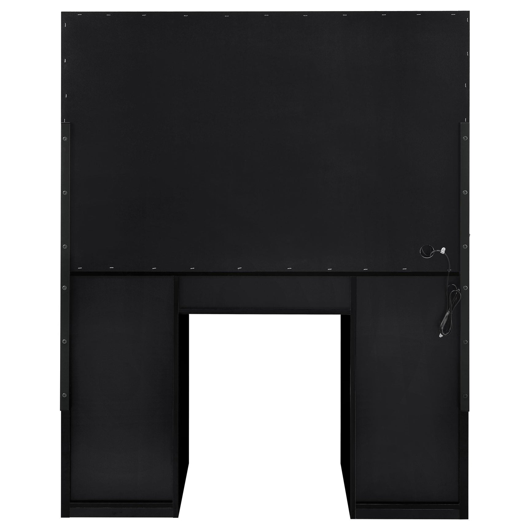 Acena 7-drawer Vanity Set with Lighting Black High Gloss 931144 - Ella Furniture