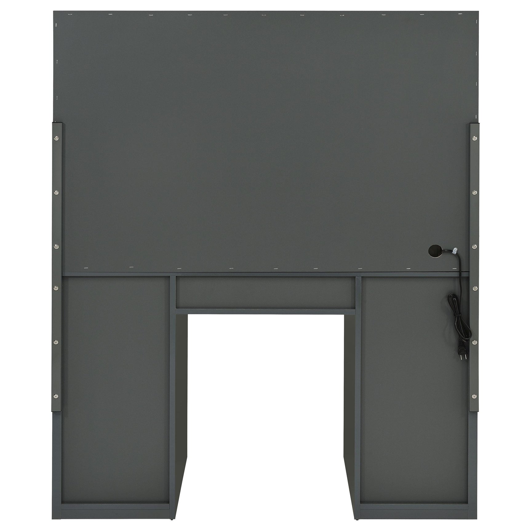 Acena 7-drawer Vanity Set with Lighting Grey High Gloss 931145 - Ella Furniture