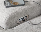 Acklen Place Pewter 5-Piece Power Reclining Sectional with Storage Console detail view