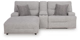 Acklen Place Pewter Performance Fabric,Next-Gen Nuvella™ 3-Piece Power Reclining Sectional Sofa with Chaise view 5