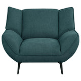 Acton Upholstered Flared Arm Chair Teal Blue 511163 - Ella Furniture