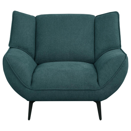 Acton Upholstered Flared Arm Chair Teal Blue 511163 - Ella Furniture