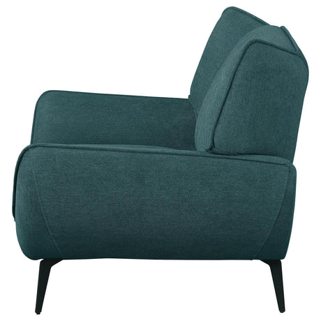 Acton Upholstered Flared Arm Chair Teal Blue 511163 - Ella Furniture