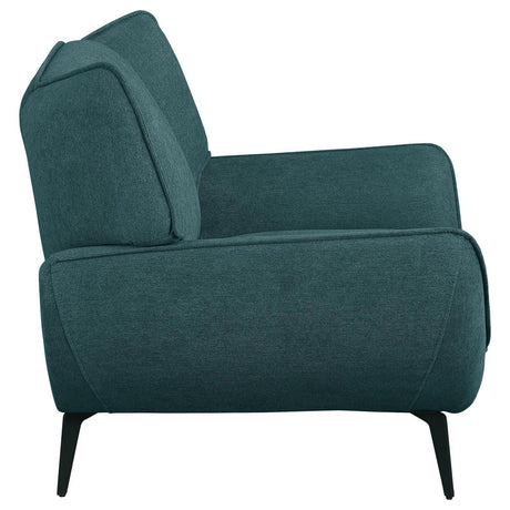 Acton Upholstered Flared Arm Chair Teal Blue 511163 - Ella Furniture